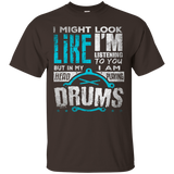 In My Head I'm Playing My Drums T Shirt Gift For Drummers