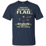 American T-shirt I Proudly Stand For The Flag_black