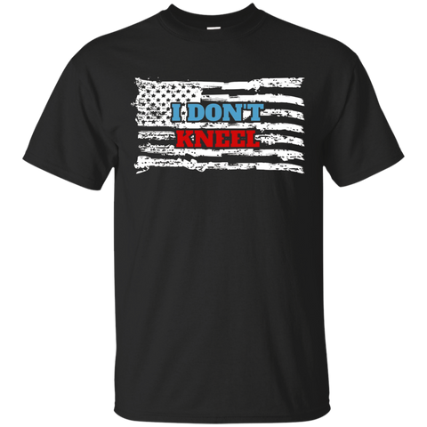 I Dont Kneel American Flag Shirt_black