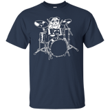 Original Pug Dog Playing The Drums Funny Shirt_Black