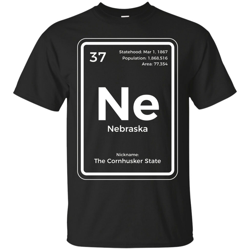 Nebraska T Shirt Periodic Table Cornhusker State_Black