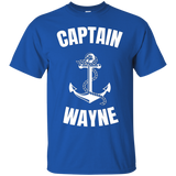 Captain Wayne T-shirt Personalized Boat Captain Shirt_black=