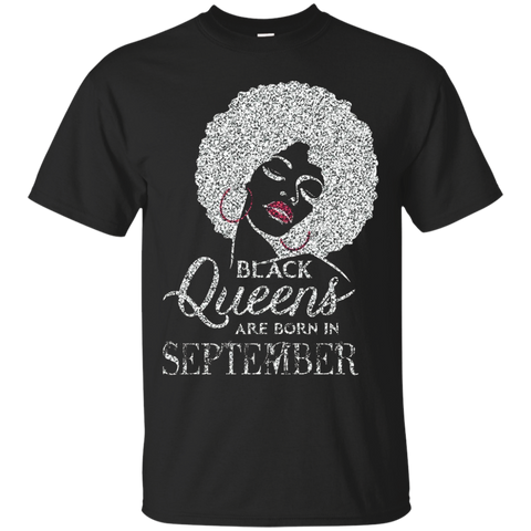 Womens Black Queens Are Born In September - Birthday S3 T-shirt_Black