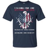 I Stand For The National Anthem Eagle Flag Veteran T-shirt_black