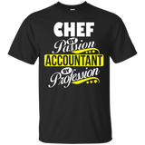 Chef By Passion Accountant By Profession T Shirt_black