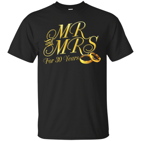 30th Wedding Anniversary T-shirt Mr&mrs Gifts For Couples_black