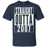 STRAIGHT OUTTA 2007 Special 10th Birthday Gift Idea T-Shirt_Black