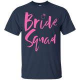 Womens Bride Squad T-Shirt With Pink Ring_Black