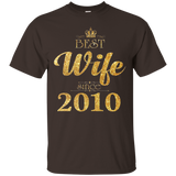 Womens Best Wife Since 2010 - T-Shirt 7 year Anniversary_Black