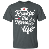 Rockin' The Nurse Life T Shirt Funny Professional Hospital_Black