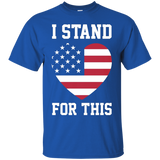 I Stand For This - I Don't Kneel Heart Love Tee_black