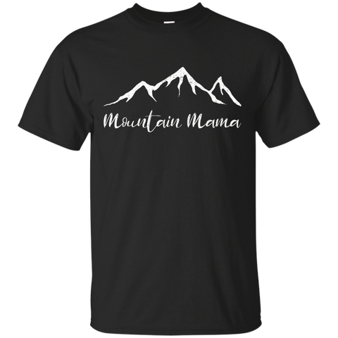 Womens Mountain Mama Shirt for Outdoor Lovers and Hiking Moms_Black