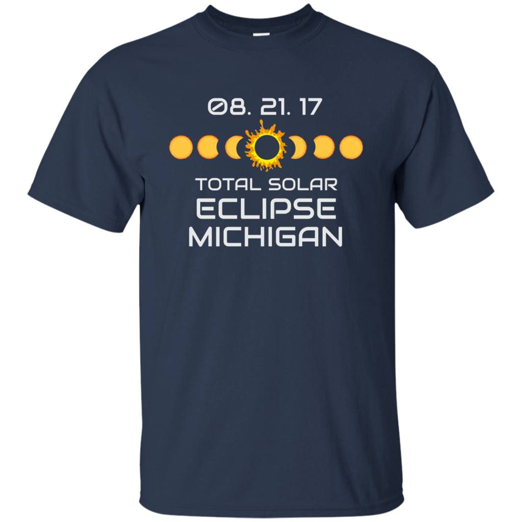 MICHIGAN Solar Eclipse Souvenir Gift T Shirt_Black