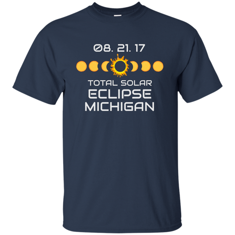 MICHIGAN Solar Eclipse Souvenir Gift T Shirt_Black