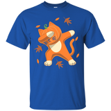 Dabbing Pumpkin Jack-o-lantern Cat Halloween Shirt_black