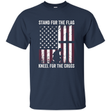 Stand For The Flag, Kneel For The Cross T-shirt_black=