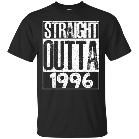 Straight Outta 1996 T-Shirt Cool Gift for Birthday 21st_Black