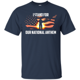 I Stand For Our National Anthem Graphic T-shirt_black