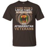 Afghanistan Veterans Tshirt I Come From A Large Family Gift_black