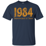 RETRO 33rd Birthday T Shirt for Men and Women Born in 1984_Black