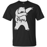 Papa Bear Cute Dabbing Funny Dab Dance Gift Shirt for Father_Black