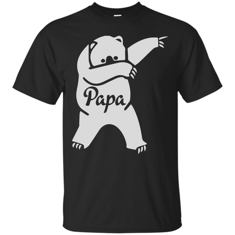 Papa Bear Cute Dabbing Funny Dab Dance Gift Shirt for Father_Black