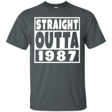 Straight Outta 1987 Funny 30th Birthday Party T-Shirt_Black