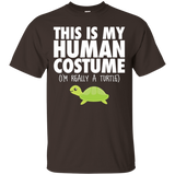 This Is My Human Costume I'm Really A Turtle Halloween Shirt_Black