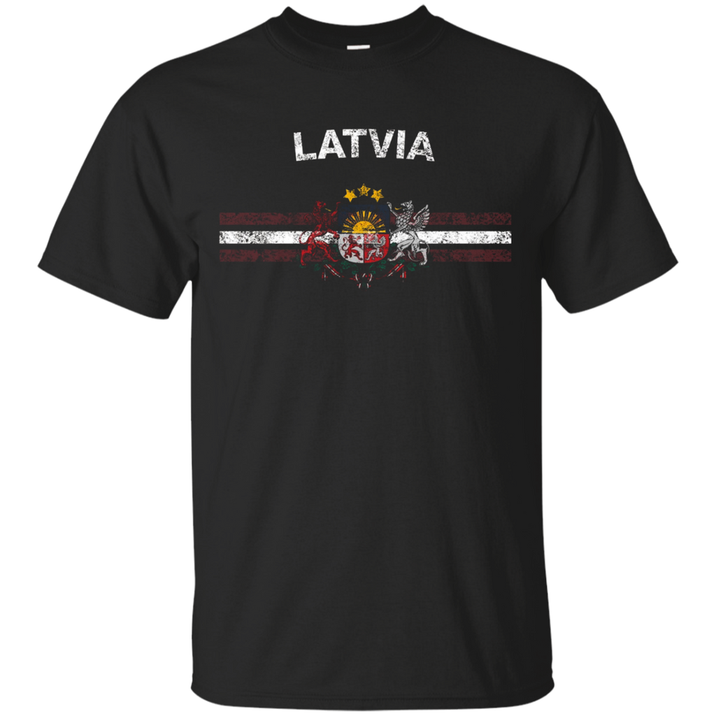 Latvian Flag Shirt - Latvian Emblem & Latvia Flag Shirt