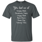 You Had Me At Shiplap Walls Farmhouse Sink Trendy T Shirt_Black