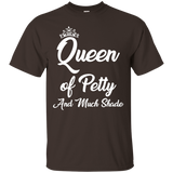 Queen of Petty & Much Shade Funny T-Shirts_Black