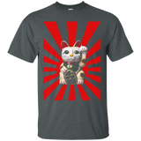 Sun Rays Good Luck Kawaii Japanese Lucky Cat T shirt_Black