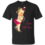 Cute Team Little Diva Baby Shower T-shirt_black