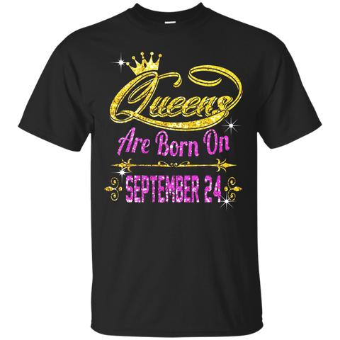 Queens Are Born On September 24 shirt_Black
