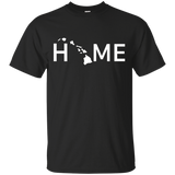 Hawaii Home Love U.s. State Outline Silhouette T-shirt_black