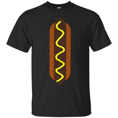 Hot Dog Costume Shirt Sausage Wiener Mustard Bun Fast Food_black=