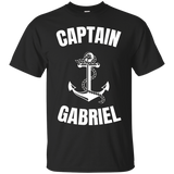 Captain Gabriel T-shirt Personalized Boat Captain Shirt_black=