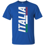 Italy T-shirt Italian Flag Distressed Tee I Love Italia Blue
