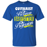Guitarist By Passion Babysitter By Profession T Shirt_black