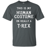 T Rex Halloween Costume Shirt Easy Funny for Men Boys Girls_Black