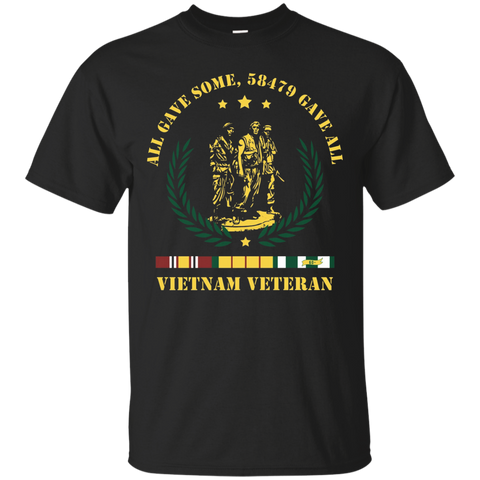 Vietnam Veteran T-shirt,all Gave Some 58479 Gave All Shirt_black=