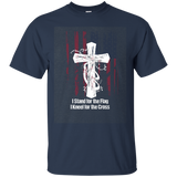 I Stand For The Flag And Kneel For The Cross T-shirt_dark