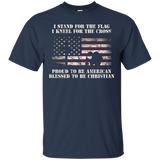 Stand For The Flag Kneel For The Cross T-shirt Usa Proud_black=