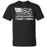 I Don't Kneel United We Stand Flag National Anthem T-shirt_black=