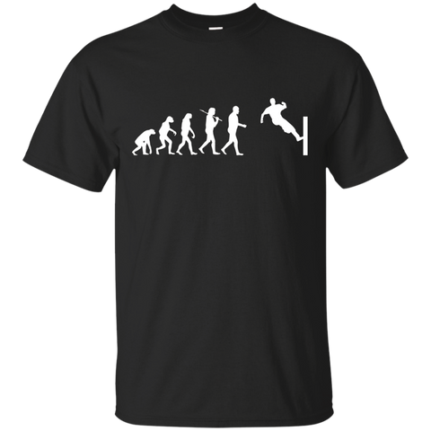 Parkour tshirt, Parkour Evolution funny tshirt_Black