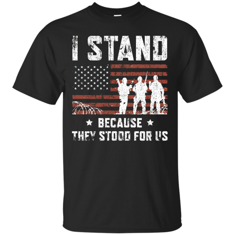 I Stand For The National Anthem Tshirt, I Dont Kneel Shirt_black=