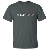 Shirt Quilts - Quilting Heartbeat Tee Shirt_Black