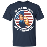 Rosie The Riveter Never The Less She Persisted T-Shirt_Black