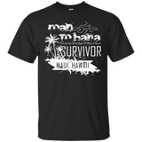 Road to Hana Survivor Maui Hawaii Tee Shirt_Black