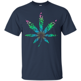 Rainbow Marijuana T-shirt Weed Blunt and Cannabis Smoker Shi_Black